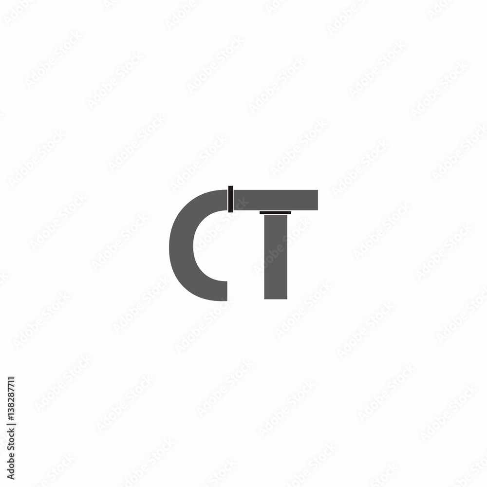 CT Initial letter logo CT Initial letter logo