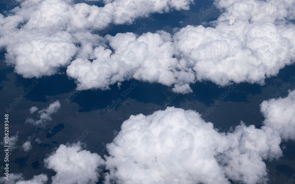 View from airplane at clouds. View from airplane at clouds.