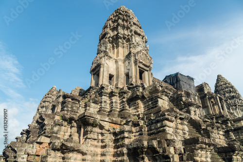 One of the main tower of Angkor Wat the most tourist attraction place in Siem Reap, Cambodia.