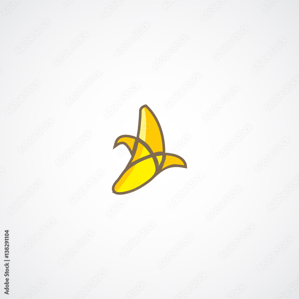 Fototapeta premium Bannana Icon Logo