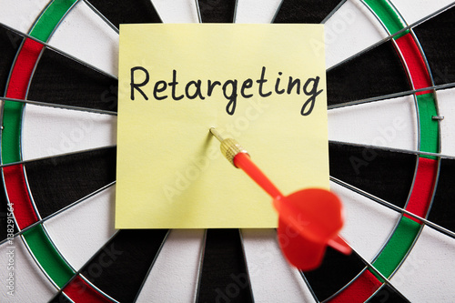 Concept Of Retargeting On Dartboard photo