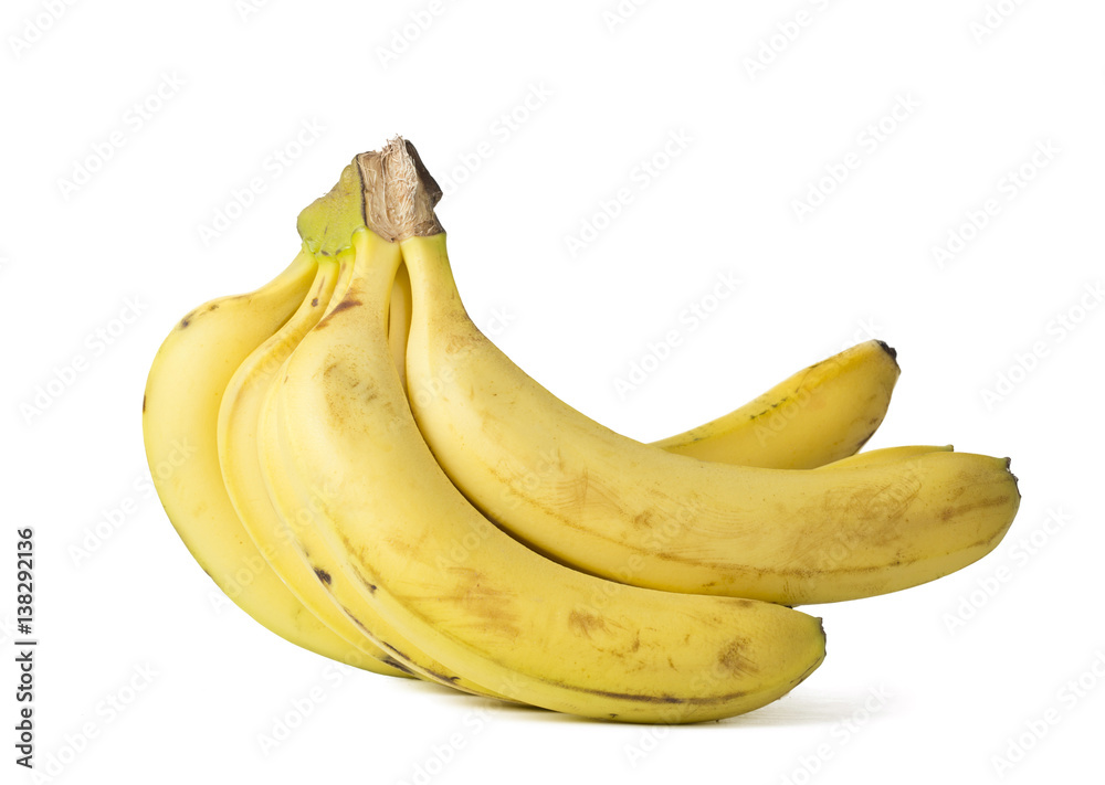 Banana isolated on white with clipping path (at ALL sizes) and copy space Banana isolated on white with clipping path (at ALL sizes) and copy space