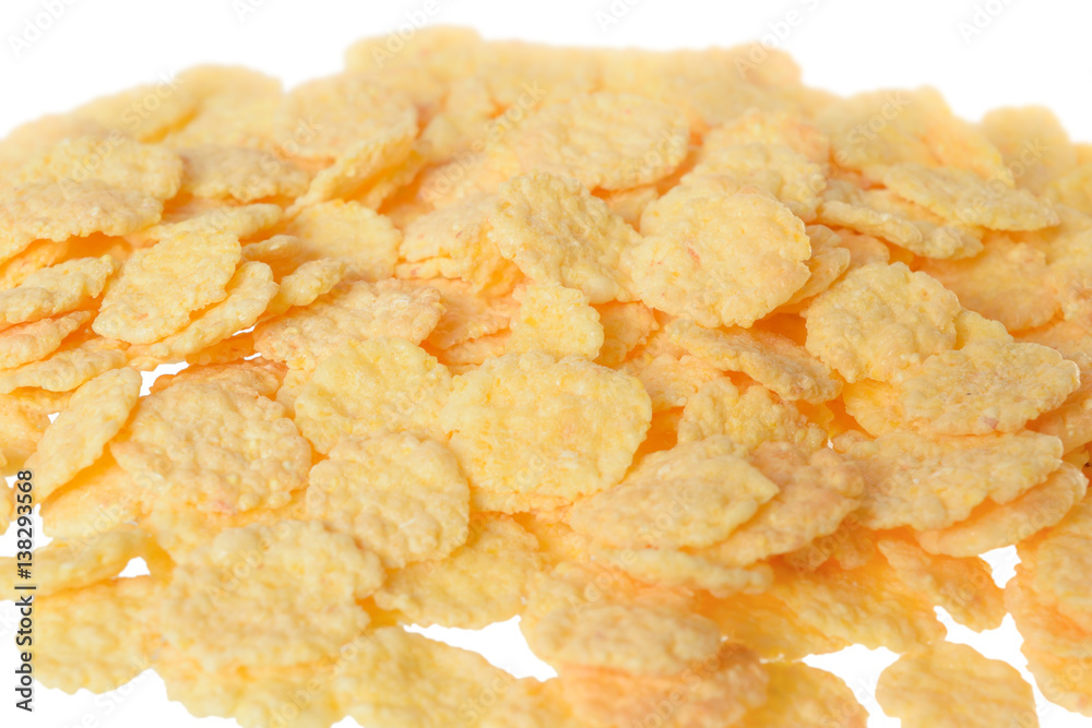 Cornflakes close up isolated Cornflakes close up isolated