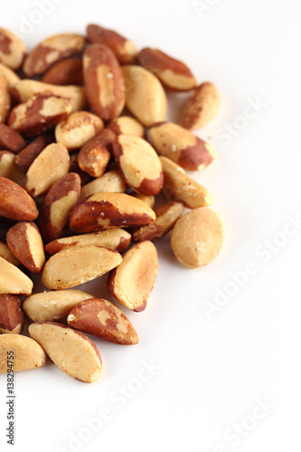 Brazil nuts on a white background 2