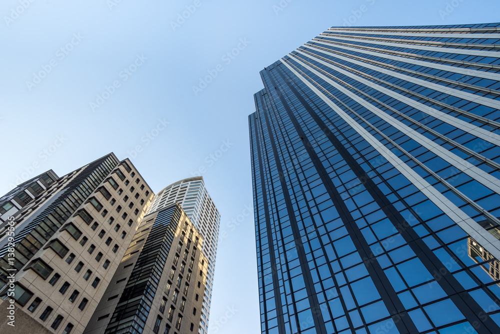 Obraz premium Office buildings in Osaka Japan