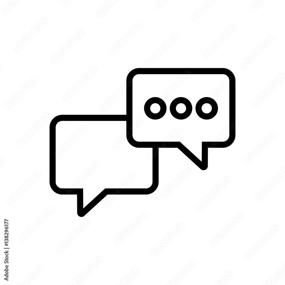 message bubble line vector icon message bubble line vector icon
