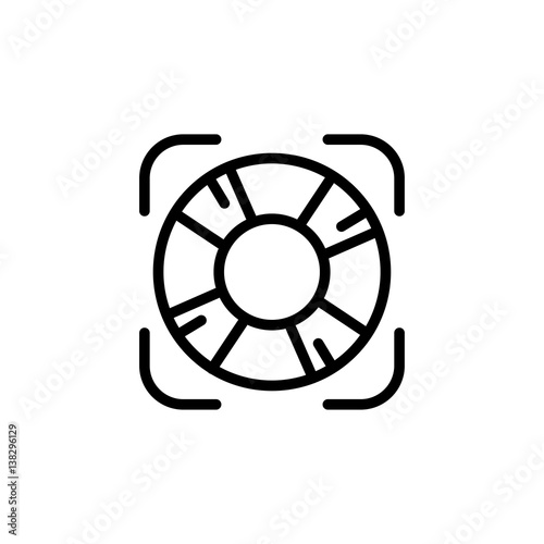 lifesaver line vector icon