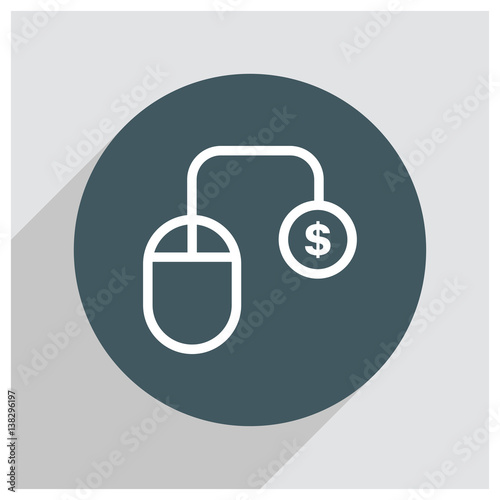 paid click line vector icon