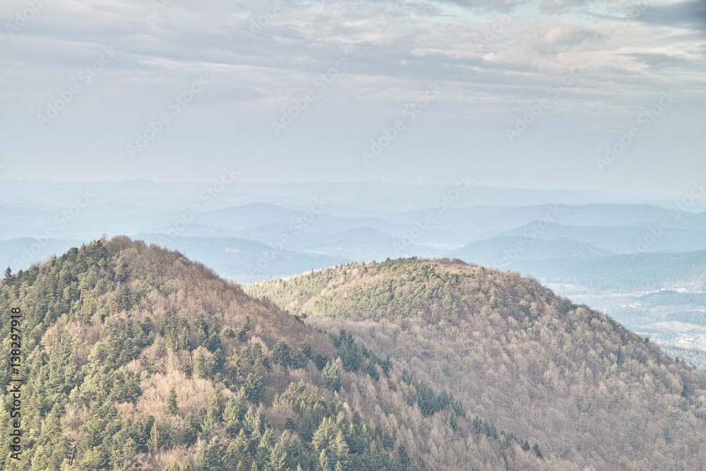 Fototapeta premium Fernblick von der Wegelnburg im Winter