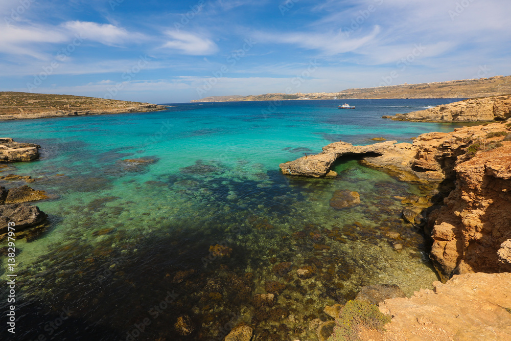 Seascape with beautiful blue water Seascape with beautiful blue water