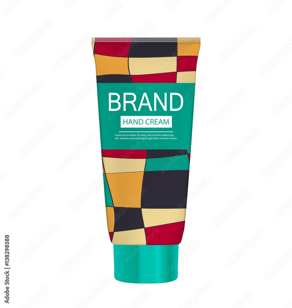Hand Care Cream Bottle, Tube Template for Ads or Magazine Backgr Hand Care Cream Bottle, Tube Template for Ads or Magazine Backgr