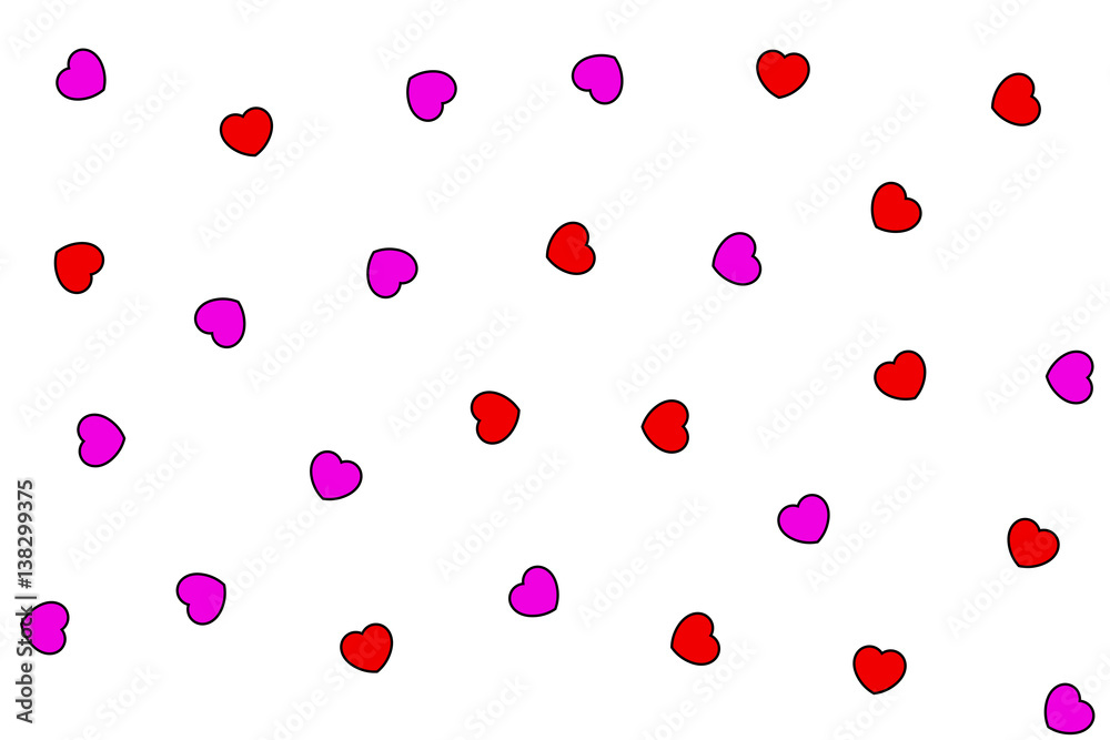 Hearts shapes for Saint Valentine's holiday, high definition design