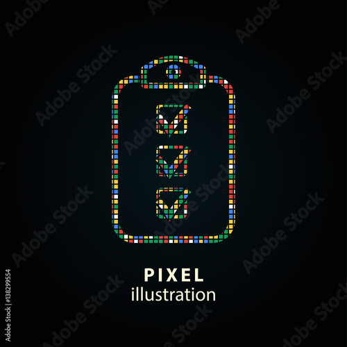 Clipboard - pixel illustration.