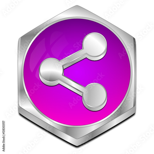 Share Button - 3D illustration