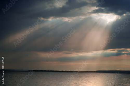 cloud water light beam