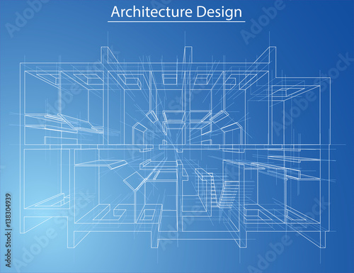 Model floor of apartment block. Vector