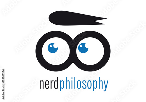 logo nerd con occhiali