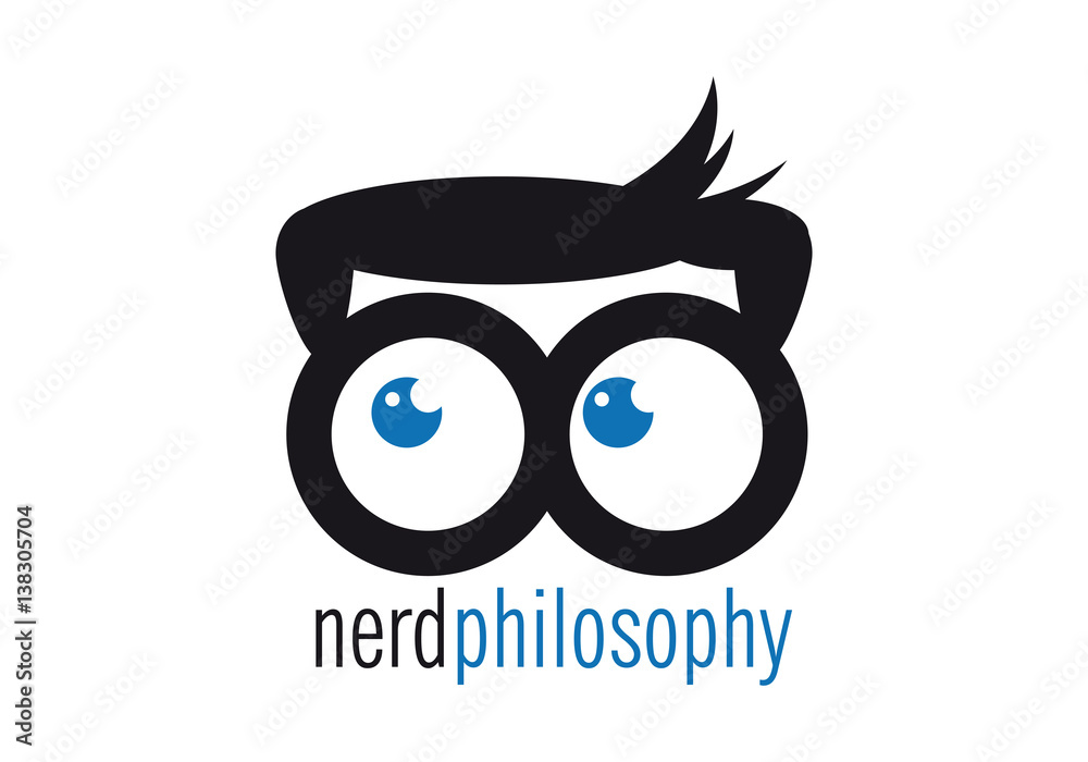 logo nerd con occhiali