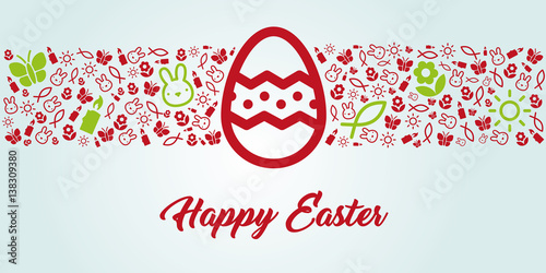 Happy Easter elegant Design greeting card