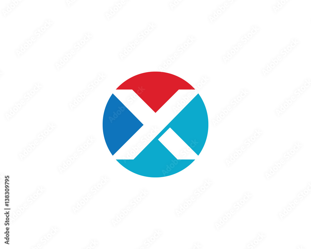 logo Red X letter Stock Vector Adobe Stock