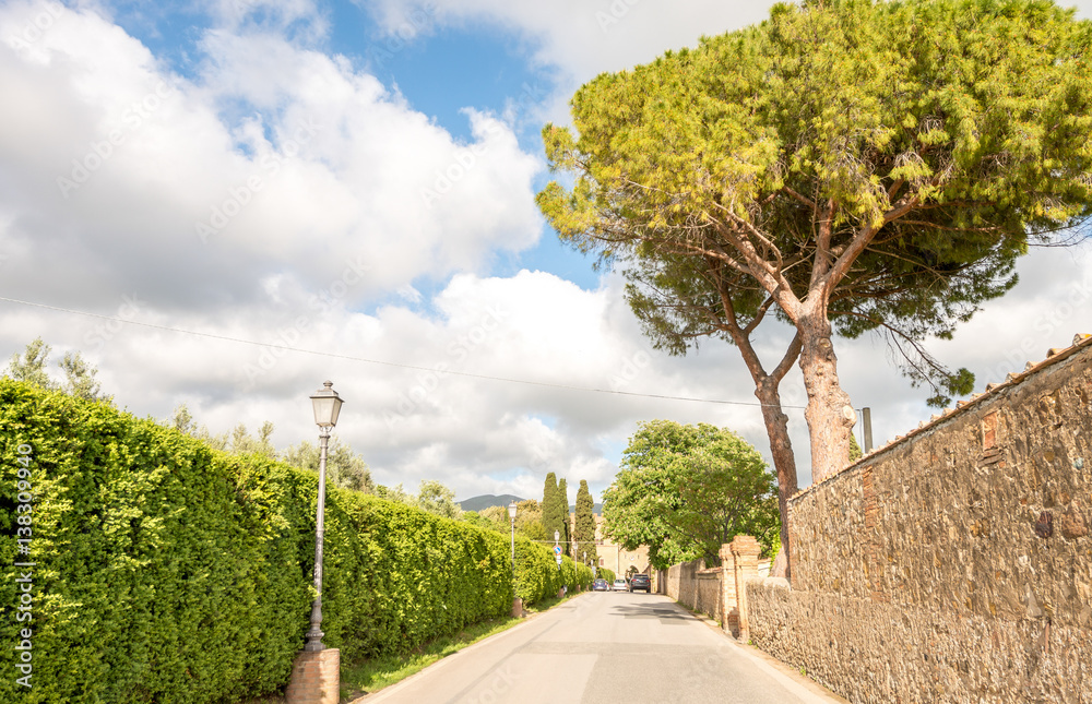 Obraz premium Beautiful medieval architecture and buildings of Bolgheri - Tuscany