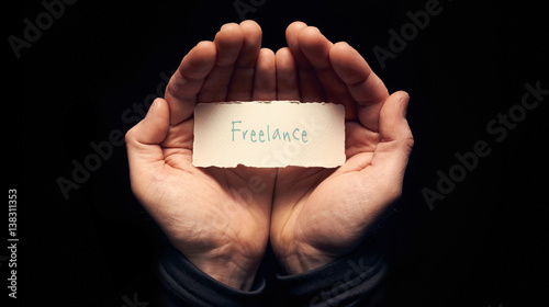 Hands holding a Freelance Concept