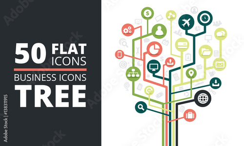 Business tree icons