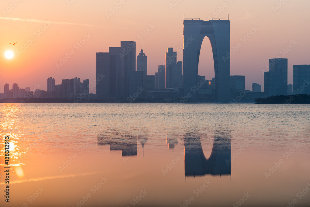 urban skyline and modern buildings,cityscape of China.