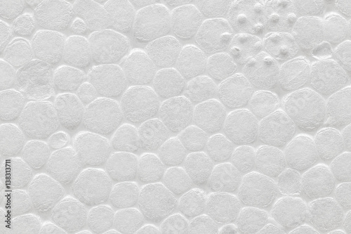 Fototapeta Naklejka Na Ścianę i Meble -  High quality close up picture of white polystyrene foam, styrofoam texture background.