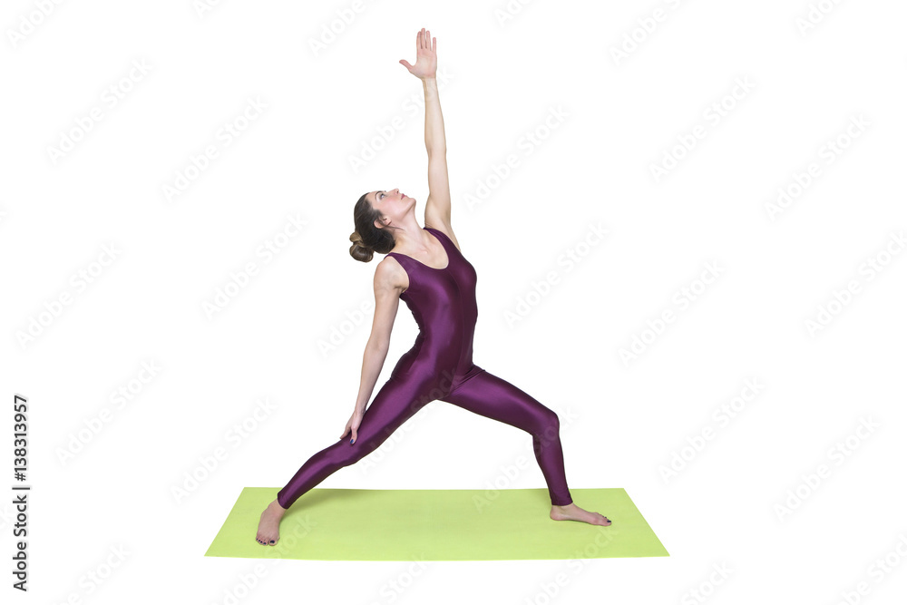 Young slim woman practicing yoga in the studio Young slim woman practicing yoga in the studio