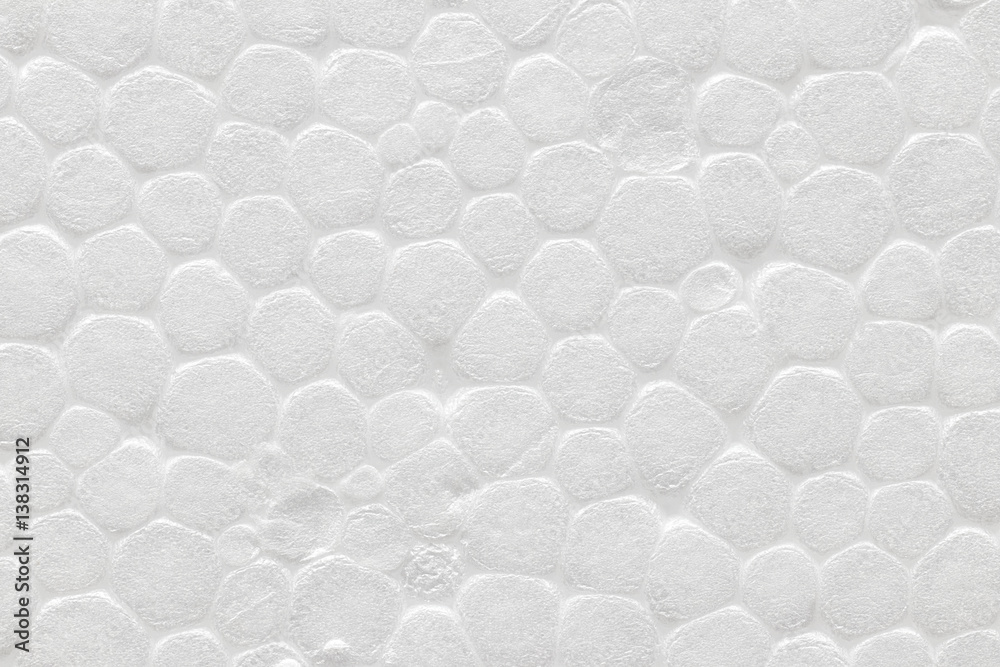 Fototapeta High quality close up picture of white polystyrene foam, styrofoam texture background.