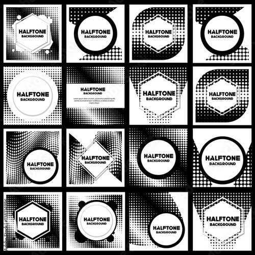 vintage halftone style background Design Template