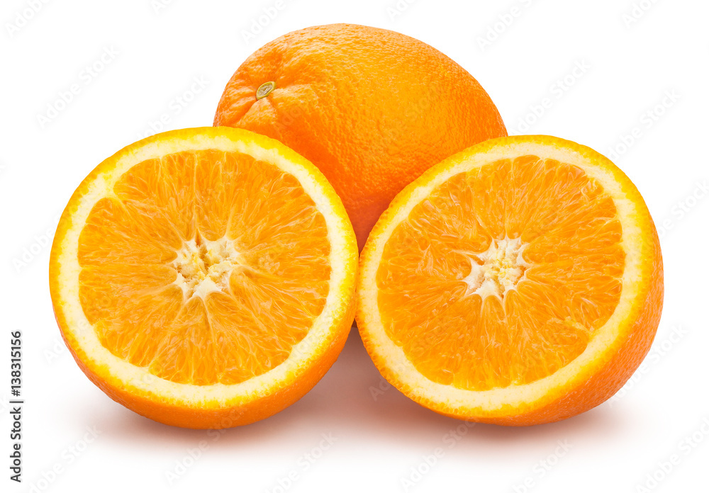 slices oranges isolated slices oranges isolated
