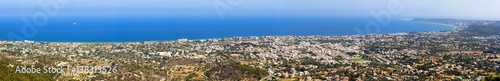 panorama of the coast of the island of Rhodes with the Aegean
