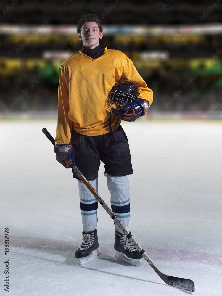 Naklejka premium hockey player portrait