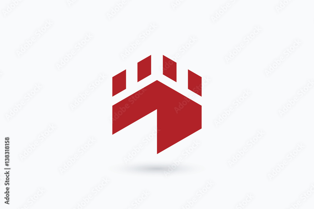 Castle Hand Logo Design Vector Castle Hand Logo Design Vector