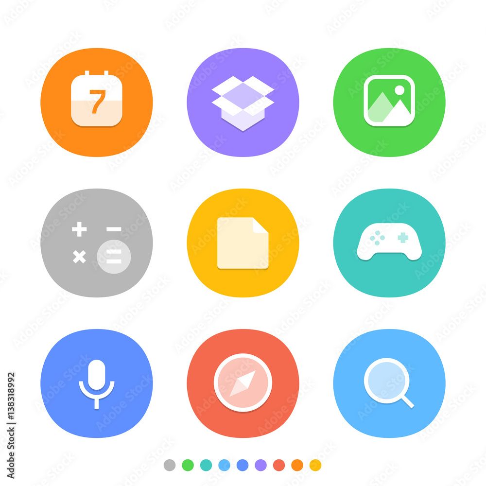 Modern smartphone icons set. Different color web icons. Social media pictograms clipart Modern smartphone icons set. Different color web icons. Social media pictograms clipart