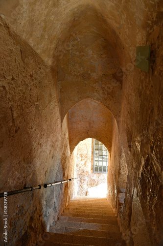 Inside the castle of the Knights in Zippori NP, Israel