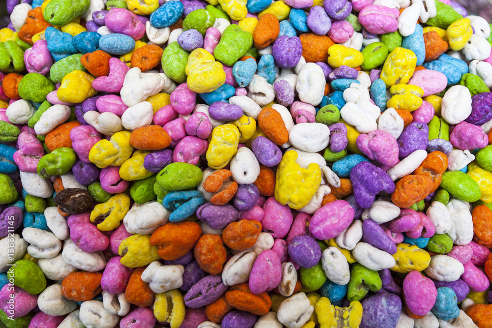 Different color sweets background Different color sweets background