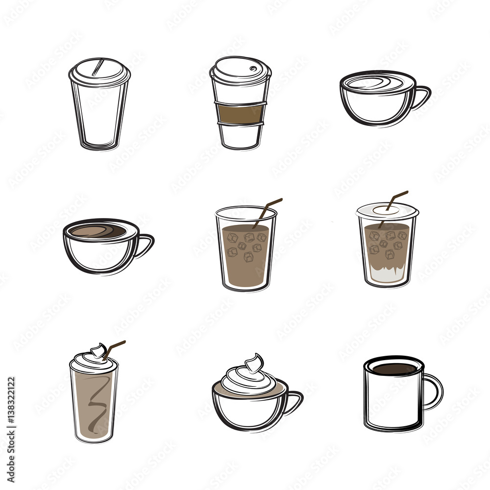 coffee icon set coffee icon set
