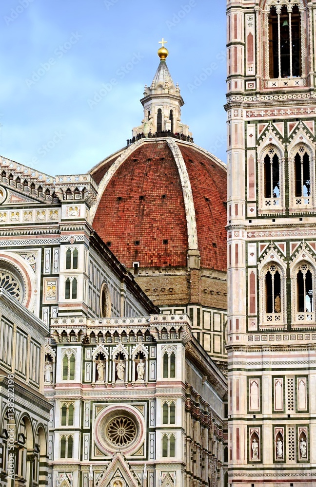 dettagli dei monumenti più famosi di Firenze Italia
