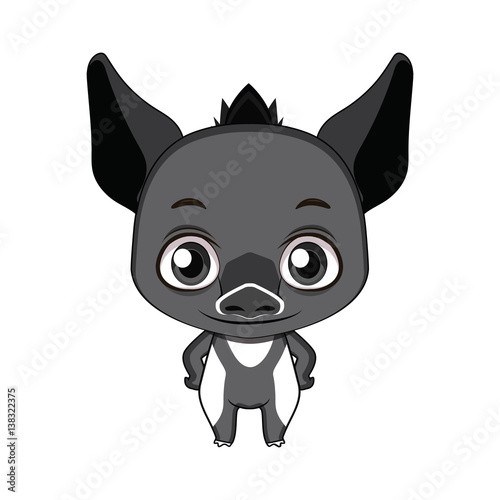 Cute stylized cartoon tapir illustration ( for fun educational purposes, illustrations etc. )