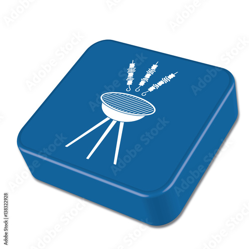 Grilled kebab icon