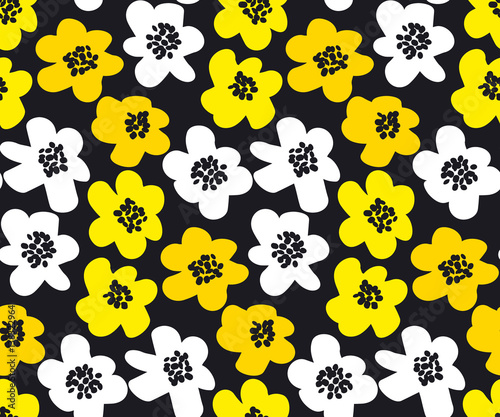 vivid color summer floral v...