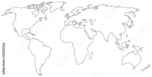 world map silhouette