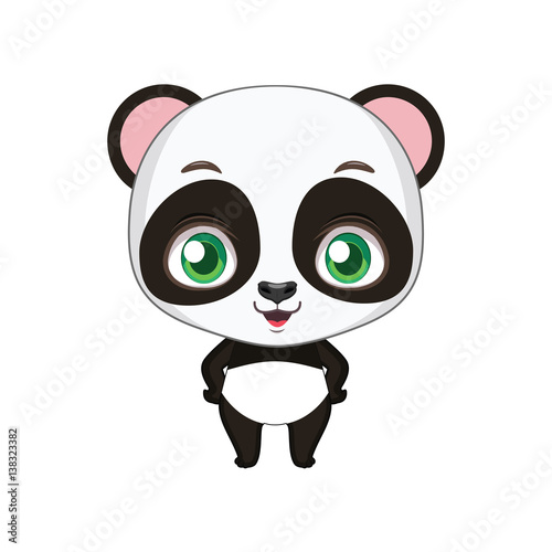 Cute stylized cartoon panda bear illustration ( for fun educational purposes, illustrations etc. )