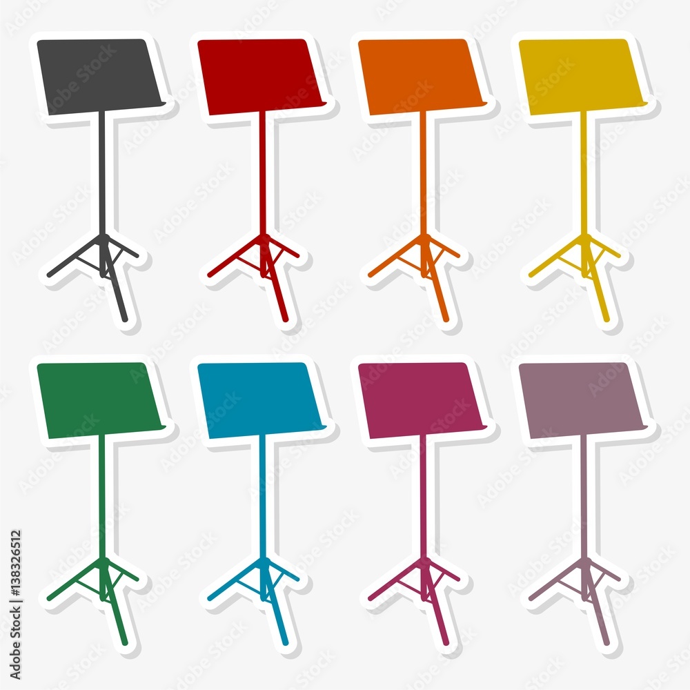 Music Stand Vector Silhouette - Illustration Music Stand Vector Silhouette - Illustration