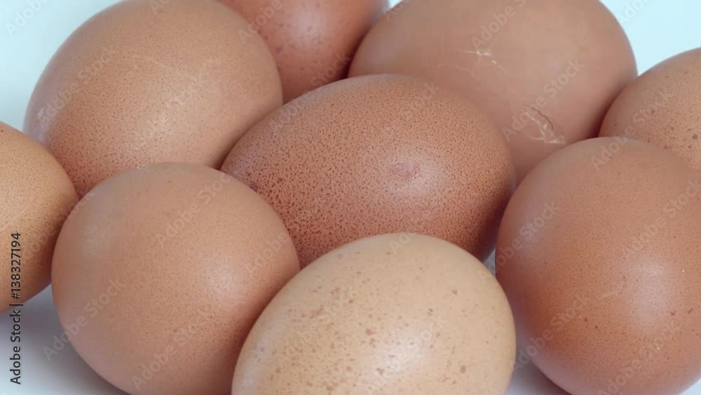 eggs turning on white