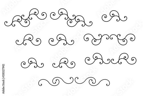 Swirl collection for design vector