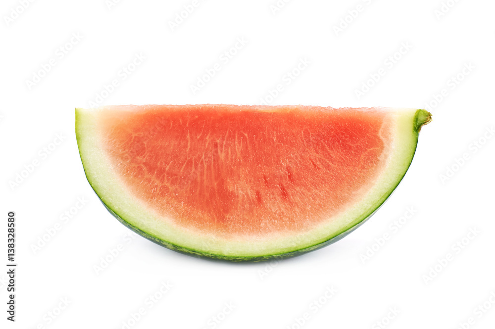 Single watermelon slice isolated Single watermelon slice isolated